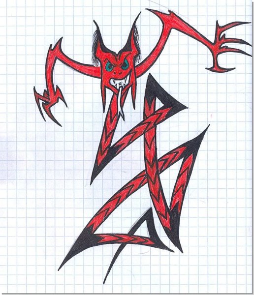 Тату демона маленькая