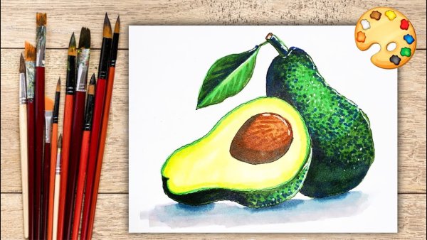 Фрукты маркерами