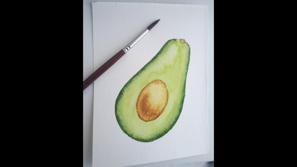 Скетчинг авокадо маркерами