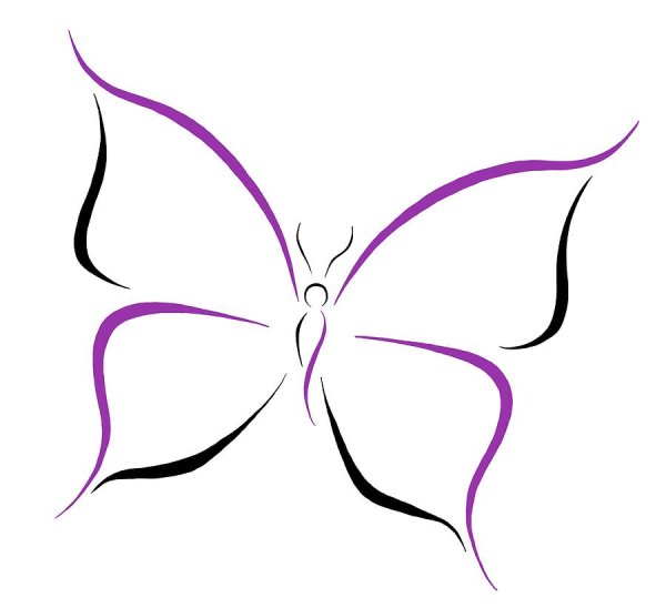 Бабочки для срисовки легкие