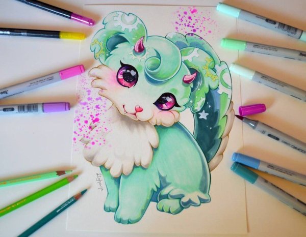 Рисунки маркерами