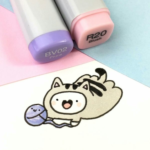 Мини рисунки маркерами легкие