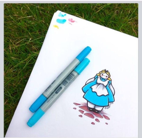 Лёгкие рисунки маркерами для начинающих