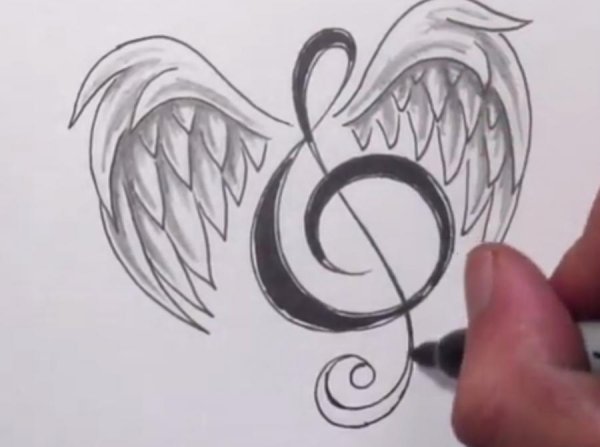 Тату карандашом легкие и красивые