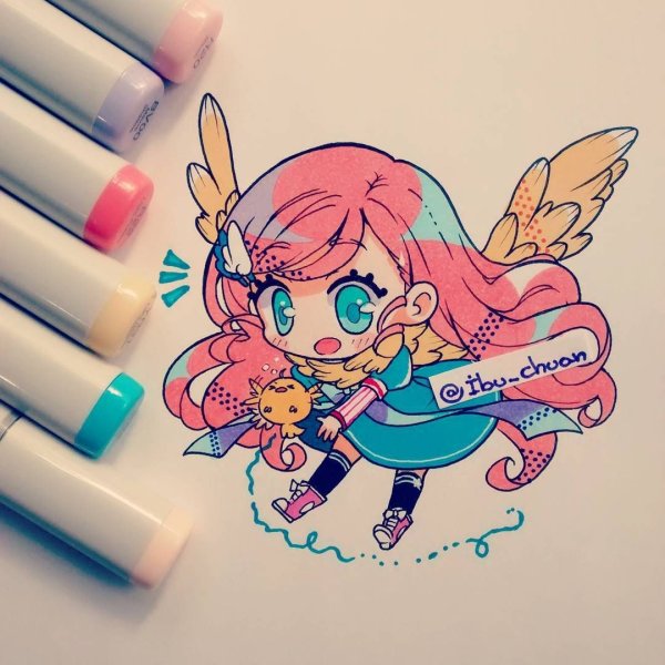 Рисунки фломастерами легкие