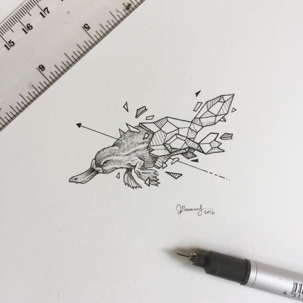 Kerby Rosanes геометрические животные тату