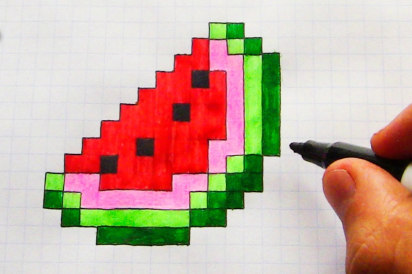 Рисунки по клеткам губы