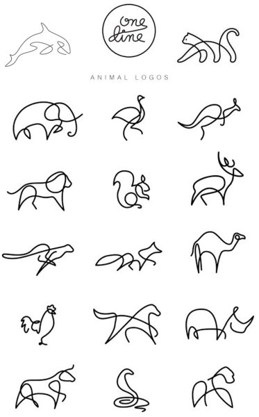 Животные одной линией