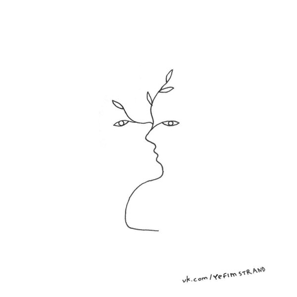 Одной линией рисунок легкий