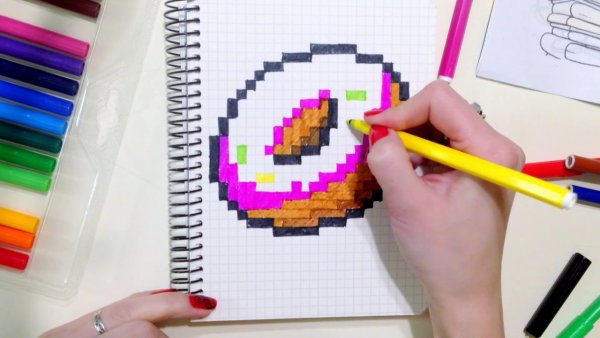 Рисование по клеткам маркерами