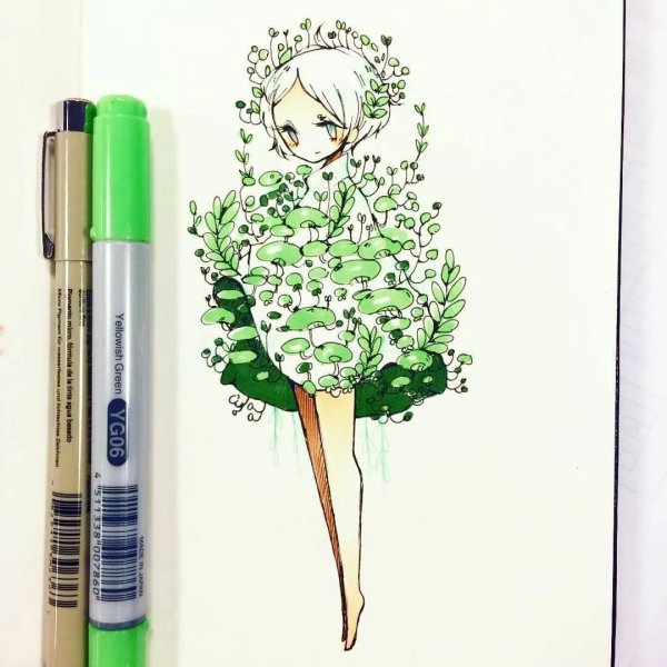 Рисунки для скетчбука фломастерами лёгкие