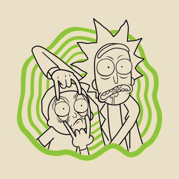 Рик и Морти для срисовки