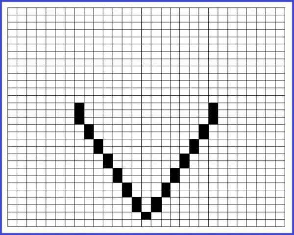 Рисунки по клеточкам для начинающих лёгкие карандашом