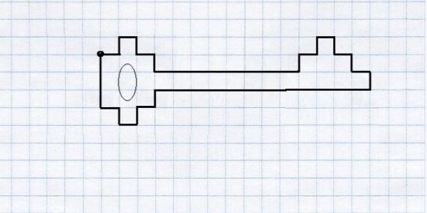 Рисование по клеточкам ключ