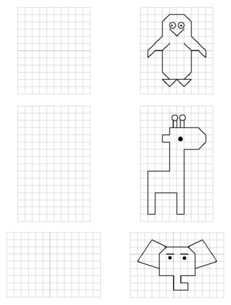 Рисунок по клеточкам для детей