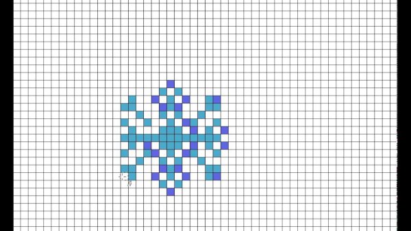 Снежинка по клеточкам