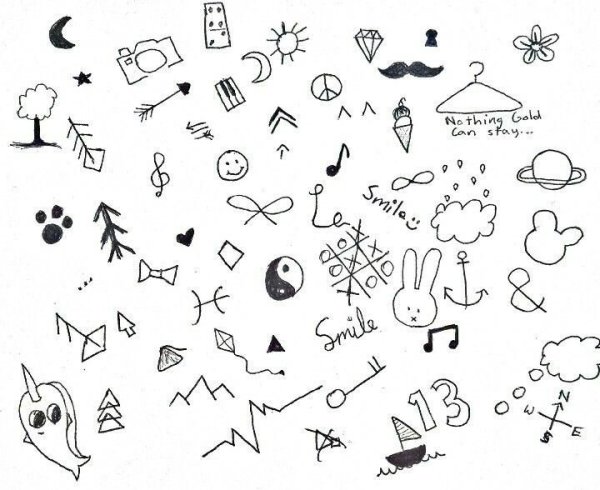 Маленькие лёгкие рисунки