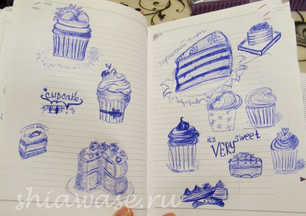 Разрисованная тетрадь ручкой