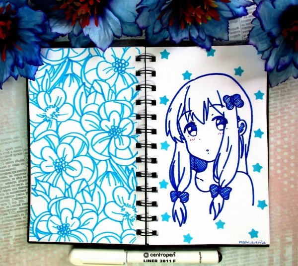 Лёкгкие рисунки для скейч бука