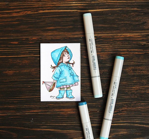 Рисунок спиртовыми маркерами легко