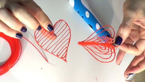 Сердце 3d ручкой