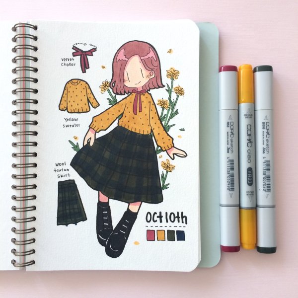 Скетчбук для рисования маркерами