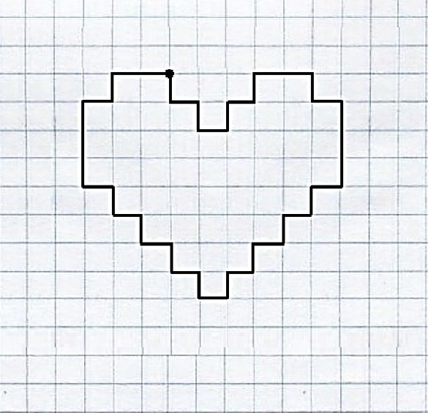 Рисунки в клеточку в тетради