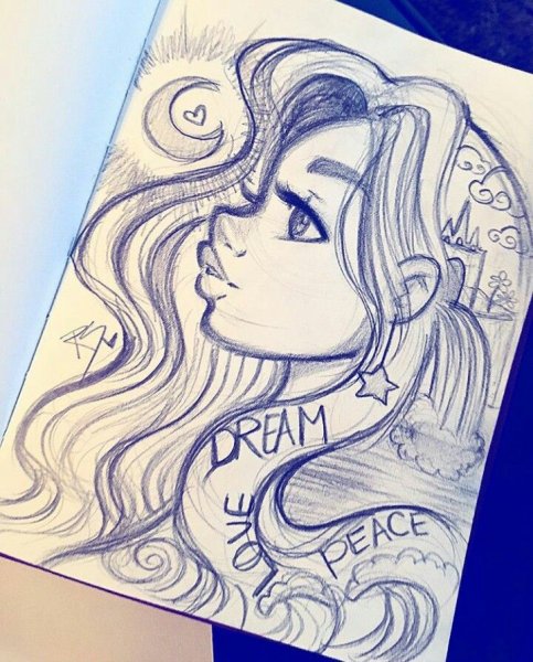 Красивые рисунки девушек ручкой