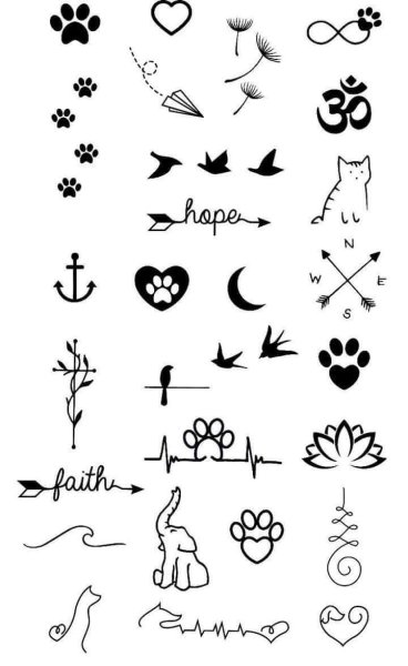 Наброски тату маленькие