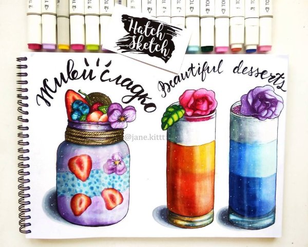 Маленькие рисунки фломастерами