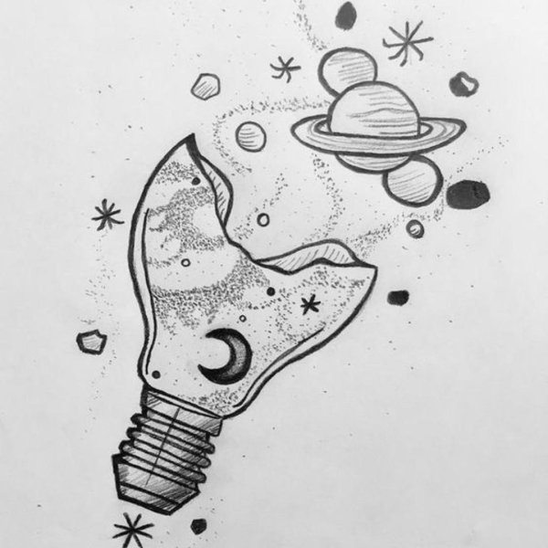 Рисунки чёрной ручкой