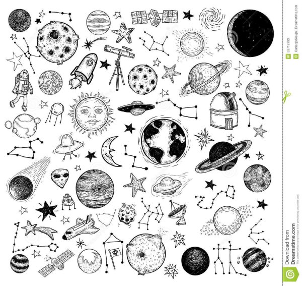 Рисунки чёрной гелевой ручкой маленькие