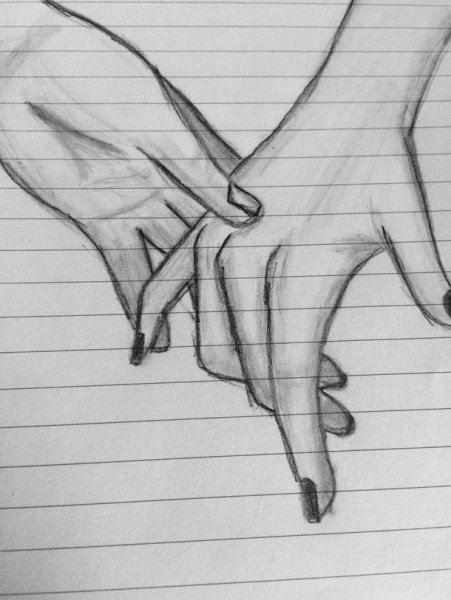 Рисунки простым карандашом для срисовки руки