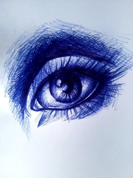 Глаз ручкой легко