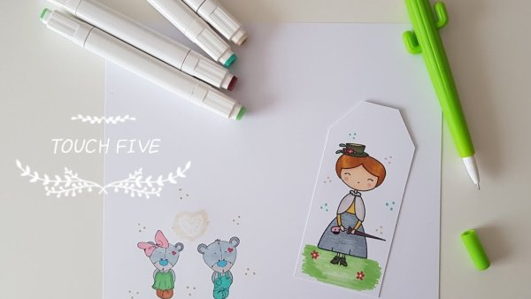 Рисунки фломастерами Touch легкие