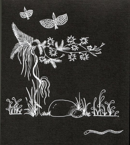 Рисунки на черной бумаге