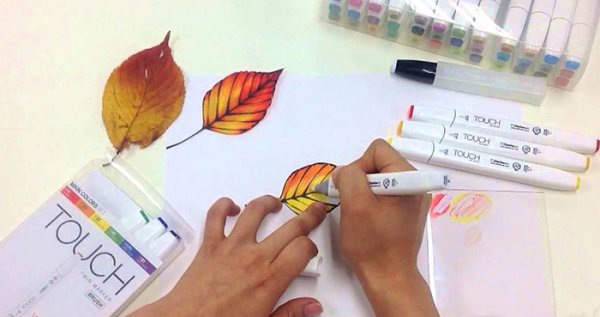 Легкий рисунок маркерами Touch