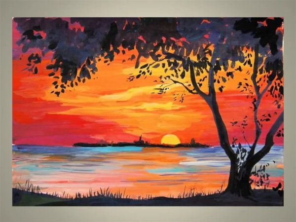 Рисунки красками для начинающих