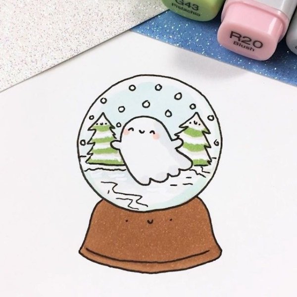 Кавай рисунки для скетчбука легкие