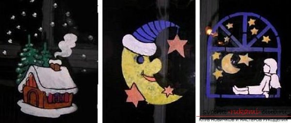 Легкие рисунки на окнах гуашью легкие новогодние