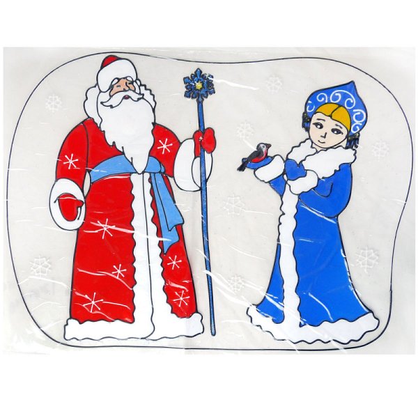 Дед Мороз гуашью для детей