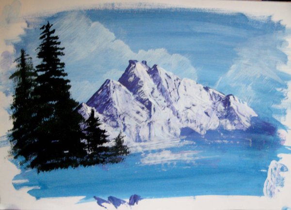 Правополушарная живопись горы