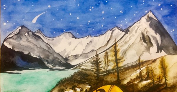 Горный пейзаж для детей