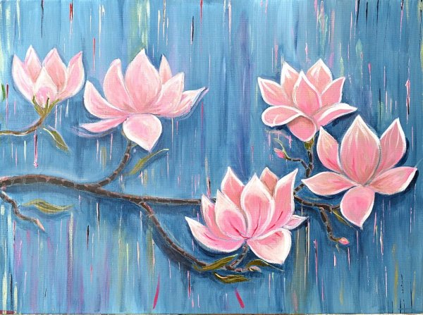 Красивые цветы гуашью