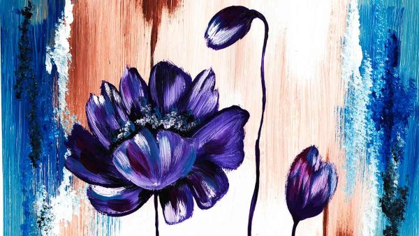 Рисуем интерьерную картину гуашью