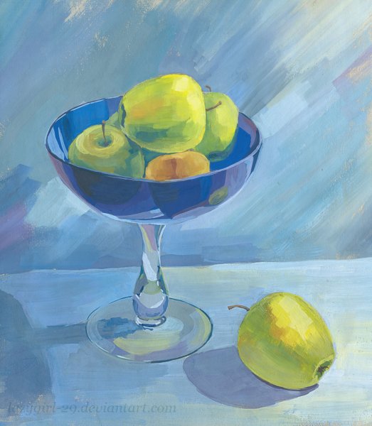 Рисование гуашью натюрморт