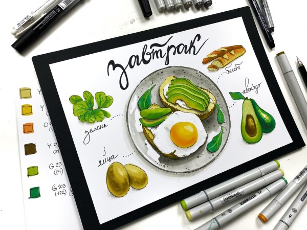 Рисунки маркерами для начинающих