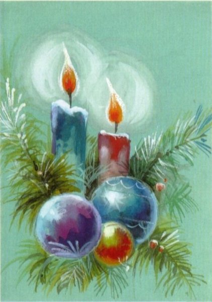 Новогодняя композиция рисунок