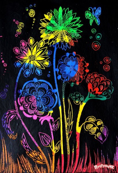 Техника рисования граттаж масляная пастель