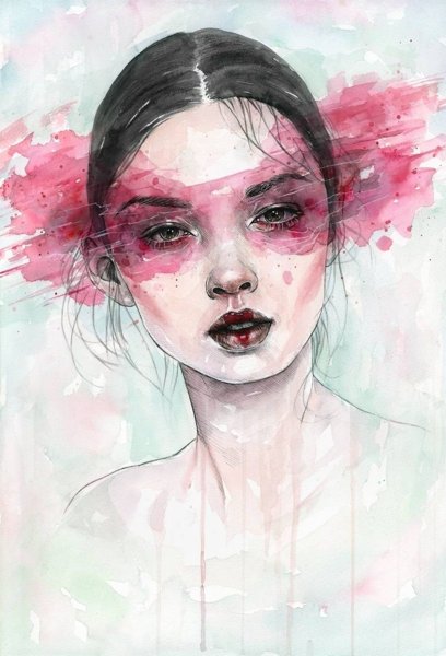 Анастасия Кустова портреты акварелью